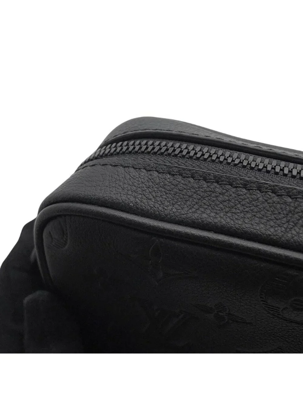 Louis Vuitton Shoulder Bag Monogram Shadow Trio Messenger M Black